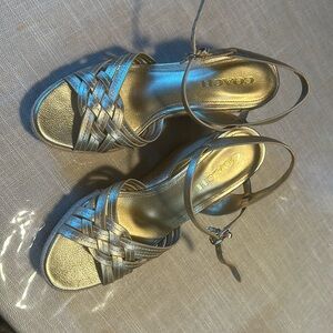 Coach wedges -gold